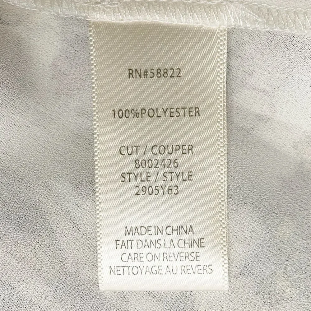 NWT Max Studio Smocked Cream Pink Floral Bird Print Mini Dress Size Medium NEW - Picture 12 of 14